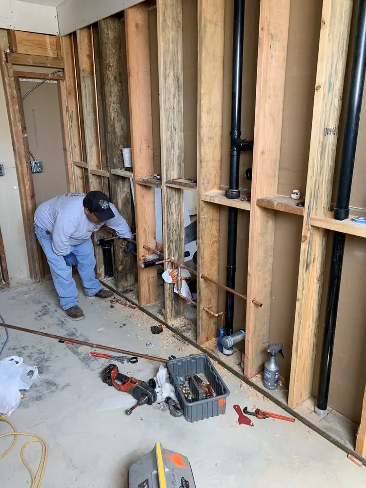 Commercial rough-in plumbing for Water Heater Replacement in New Canton
